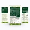 Back view of Diahealth Sugar Control Noodles packaging showing nutrition facts, ingredients, allergen advice, storage instructions, cooking instructions, customer care info, and glycemic index comparison chart versus regular noodles and other brands.