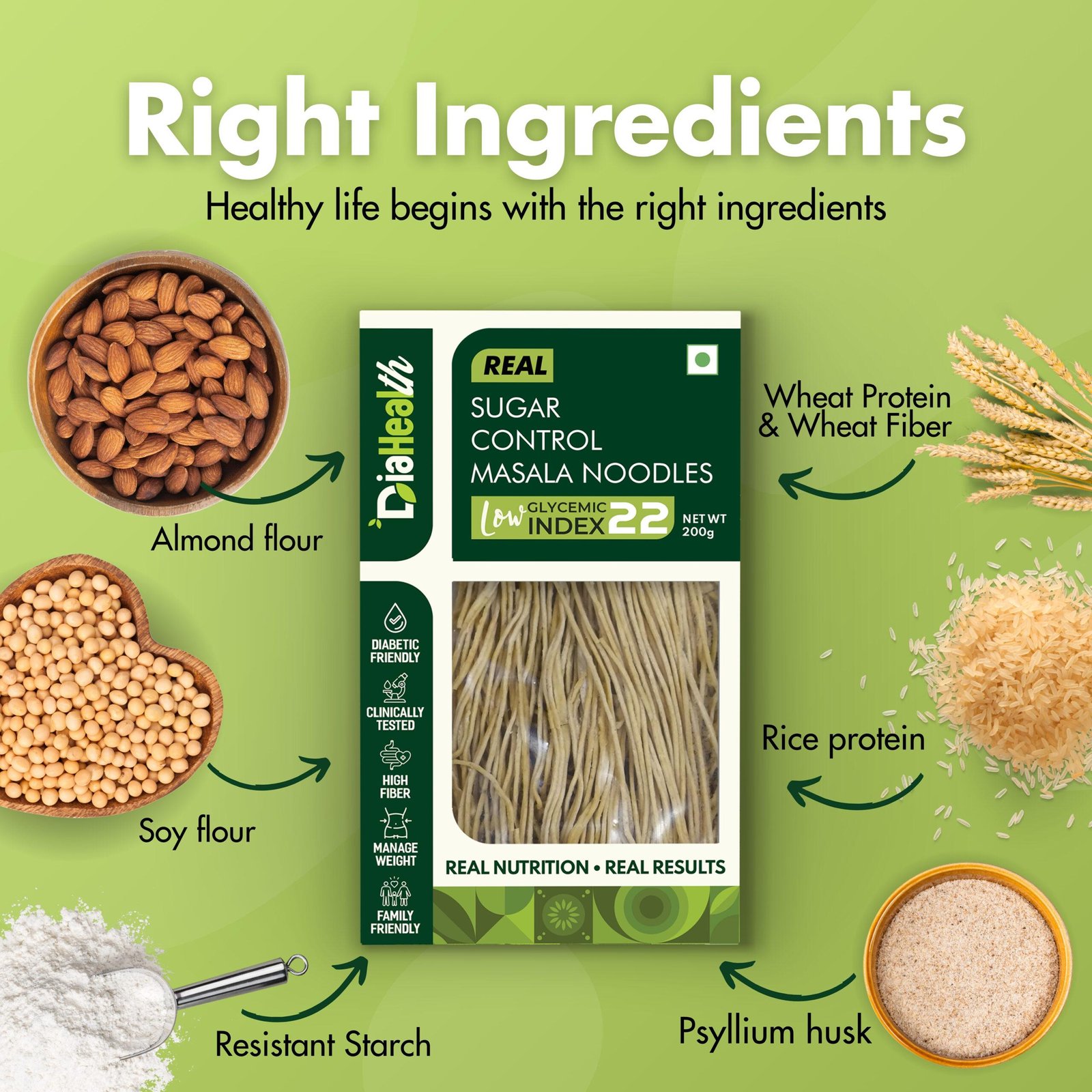 Diahealth Sugar Control Masala Noodles - Image 2