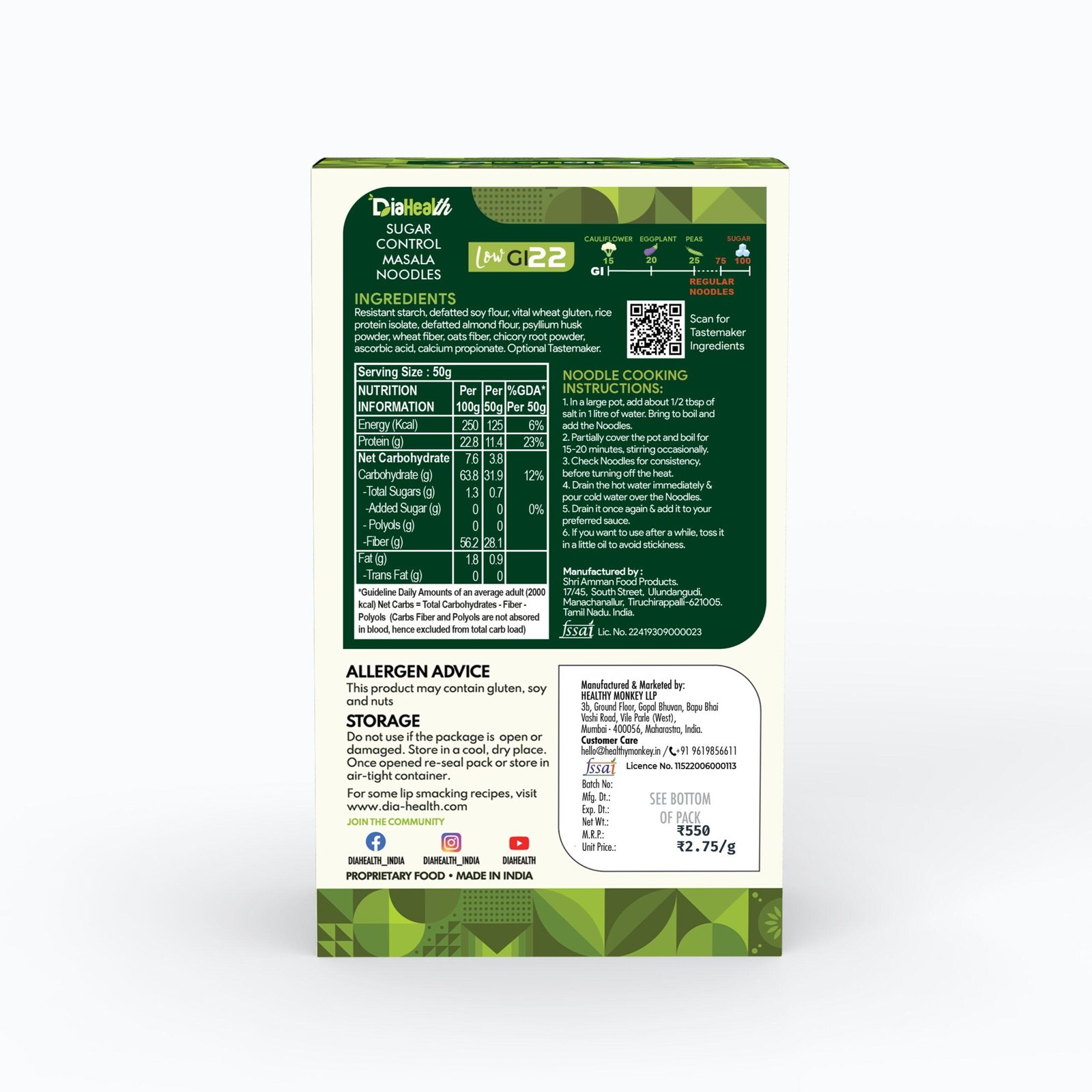 Diahealth Sugar Control Masala Noodles - Image 9