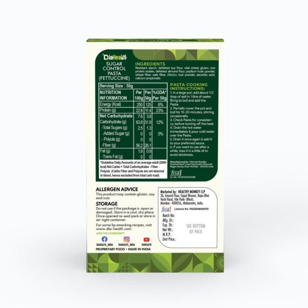 Diahealth Sugar Control Pasta (Fettuccine) - Image 9