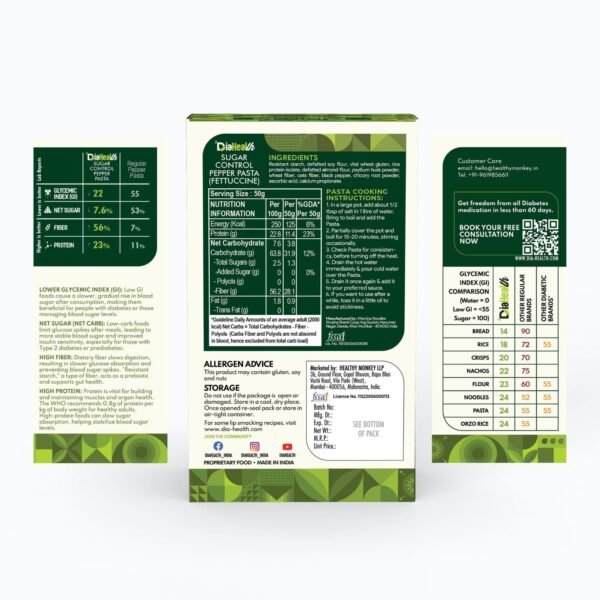 Diahealth Sugar Control Pepper Pasta (Fettuccine) - Image 8