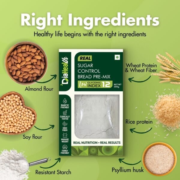 Diahealth Sugar Control Bread Pre-Mix - Image 2