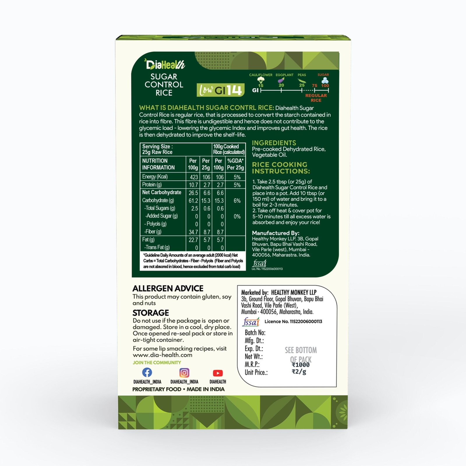 Diahealth Sugar Control Rice - Image 9