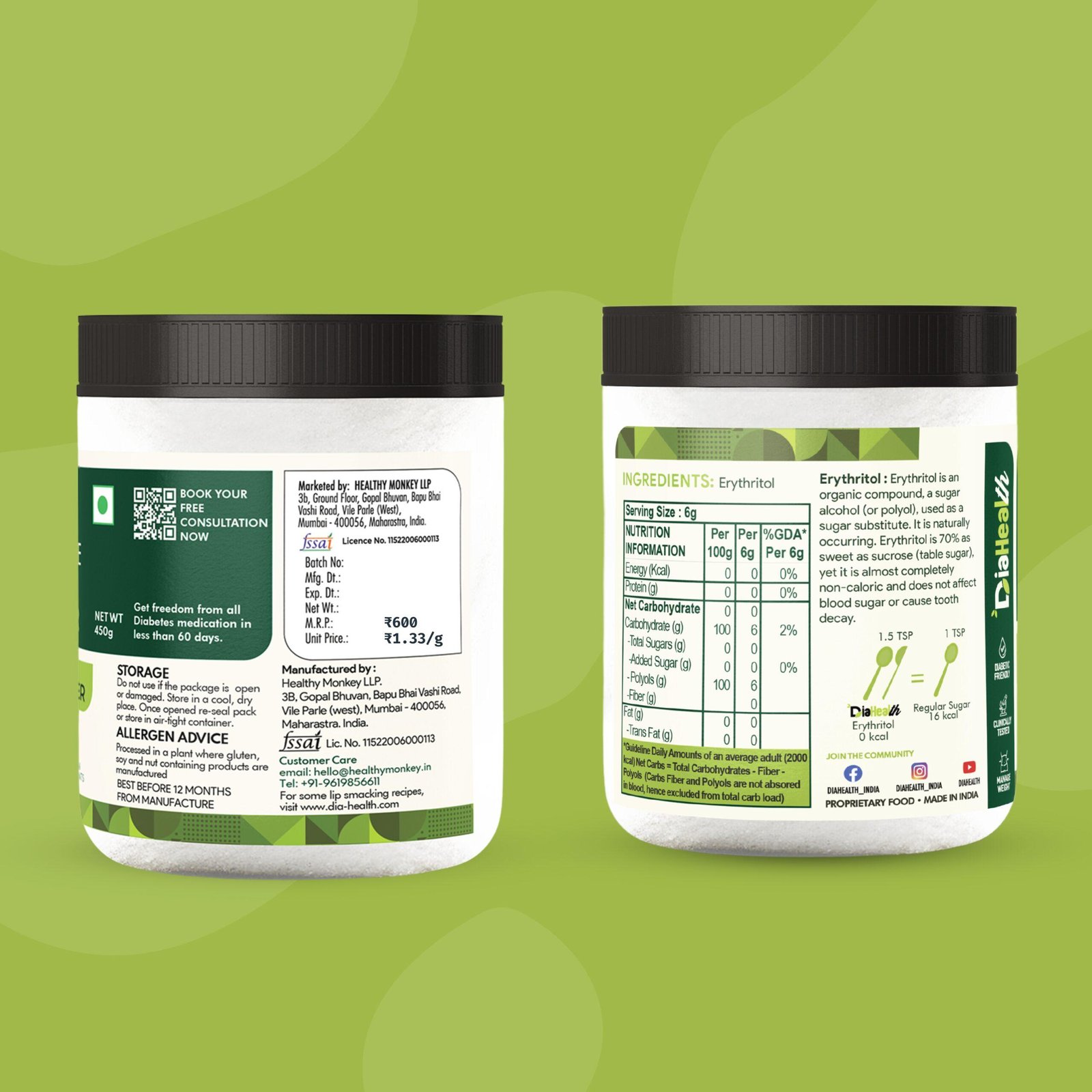 Diahealth Sugar Control Erythritol Sweetener - Image 9