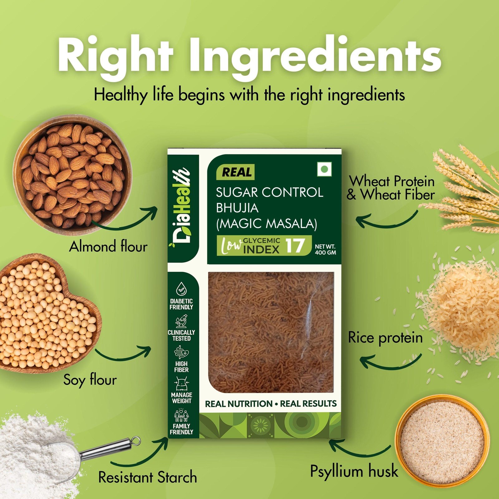 Diahealth Sugar Control Bhujia (Magic Masala) - Image 2