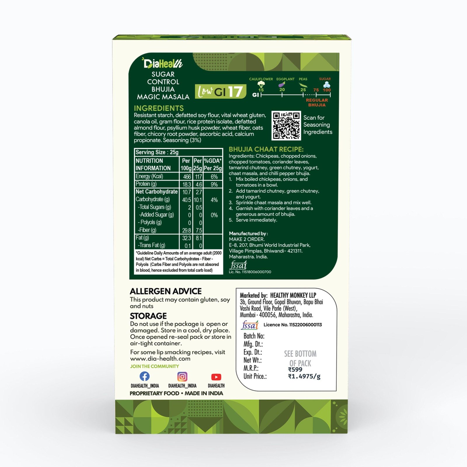 Diahealth Sugar Control Bhujia (Magic Masala) - Image 8