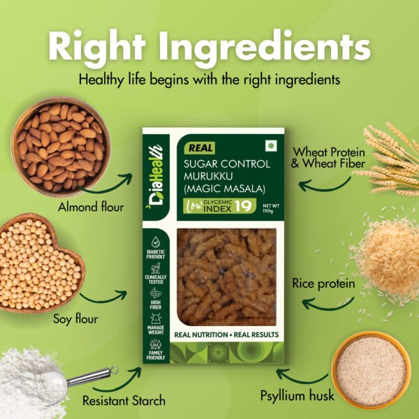 Diahealth Sugar Control Low GI Murukku (Magic Masala) - Image 2