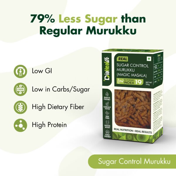 Diahealth Sugar Control Low GI Murukku (Magic Masala) - Image 3
