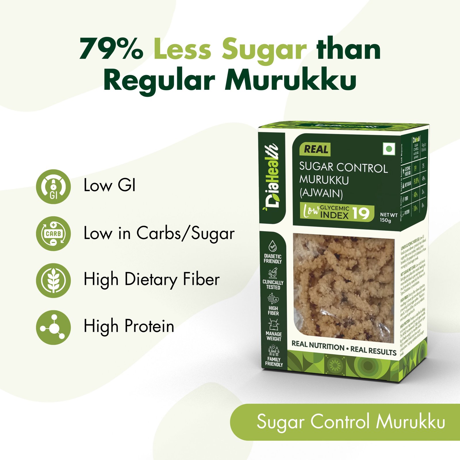 Diahealth Sugar Control Low GI Murukku (Ajwain) - Image 4