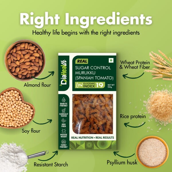 Diahealth Sugar Control Low GI Murukku (Spanish Tomato) - Image 2
