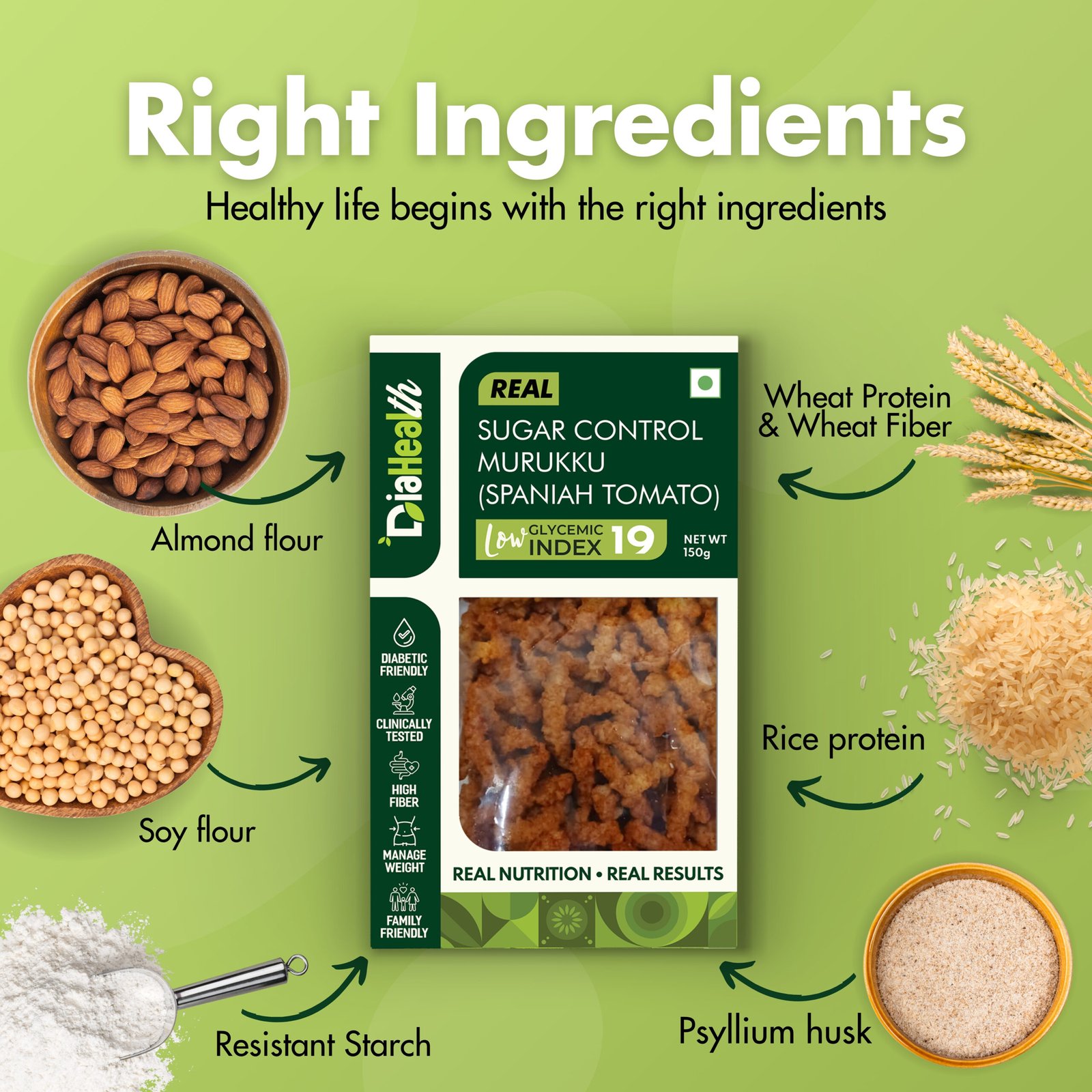 Diahealth Sugar Control Low GI Murukku (Spanish Tomato) - Image 2