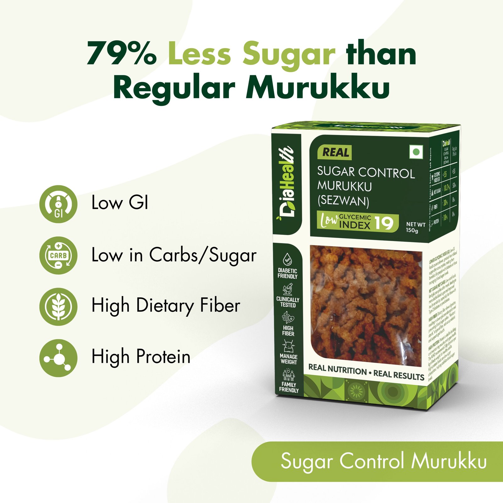 Diahealth Sugar Control Low GI Murukku (Sezwan) - Image 3